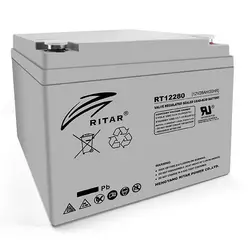 Акумуляторна батарея AGM RITAR RT12280, Gray Case, 12V 28Ah (166х178х125) Акумуляторна батарея AGM RITAR RT12280, Gray Case, 12V 28Ah (166х178х125)