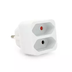 Розетка двійник без заземлення SQ-ZDB01/2, 2x2.5A(10A) 250V~Max, 1100W, White, 2Р, Q200 Розетка двійник без заземлення SQ-ZDB01/2, 2x2.5A(10A) 250V~Max, 1100W, White, 2Р, Q200