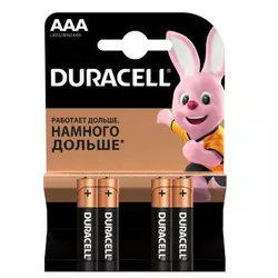 Батарейка лужна DURACELL LR03 (ААА) MN2400, 4шт у блістері, ціна за блістер Батарейка лужна DURACELL LR03 (ААА) MN2400, 4шт у блістері, ціна за блістер