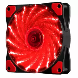 Кулер корпусний 12025 DC sleeve fan 3pin + 2pin - 120 * 120 * 25мм, 12V, 1100об / хв, 15LED, Red Кулер корпусний 12025 DC sleeve fan 3pin + 2pin - 120 * 120 * 25мм, 12V, 1100об / хв, 15LED, Red
