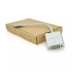 Хаб-конвертор VEGGIEG Type-C (тато) на VGA (мама), 10 см, Silver, Box Хаб-конвертор VEGGIEG Type-C (тато) на VGA (мама), 10 см, Silver, Box