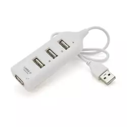 Хаб USB 2.0 4 порти, White, 480Mbts живлення від USB, Blister Q200 Хаб USB 2.0 4 порти, White, 480Mbts живлення від USB, Blister Q200