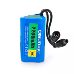 Акумуляторна батарея літієва QiSuo 12V 2.2A з елементами Li-ion 18650, DC5.5x2.1, (37x37x70mm) Акумуляторна батарея літієва QiSuo 12V 2.2A з елементами Li-ion 18650, DC5.5x2.1, (37x37x70mm)