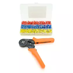 Крімпер CINLINELE HCS8 6-4 для обтиску кабельного накінечника, orange + набір кабельних наконечників (VE0508,VE1508,VE1008,VE4009,VE2508) Крімпер CINLINELE HCS8 6-4 для обтиску кабельного накінечника, orange + набір кабельних наконечників (VE0508,VE1508,VE1008,VE4009,VE2508)