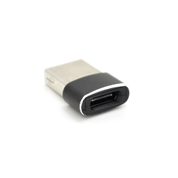 Перехідник VEGGIEG TC-105 USB2.0(M) => Type-C(F), Black, Пакет
