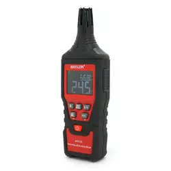 Тестер температури та вологості Mayilon HT-618. Вимірювання: T°C/°F, %RH, точка роси, вологий термометр. Тестер температури та вологості Mayilon HT-618. Вимірювання: T°C/°F, %RH, точка роси, вологий термометр.