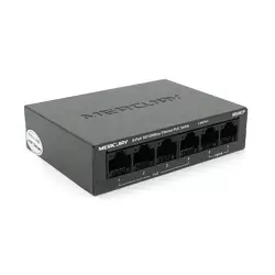 Комутатор POE Mercury MS06CP з 4 портами POE+ 2 порти UP-Link 100Мбіт, БП в комплекті, Q20 Комутатор POE Mercury MS06CP з 4 портами POE+ 2 порти UP-Link 100Мбіт, БП в комплекті, Q20