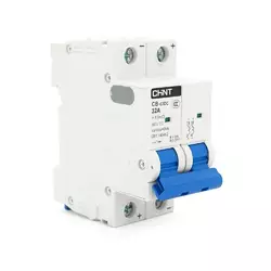 Автоматичний вимикач постійного струму CHNT CB-63DC 2P 32A, DC500V, 6kA, DIN, 86*36*49.5mm Автоматичний вимикач постійного струму CHNT CB-63DC 2P 32A, DC500V, 6kA, DIN, 86*36*49.5mm