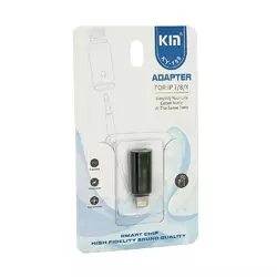 Перехідник KIN KY-198 Lighting(M) => Jack 3.5mm(F), Black, Box Перехідник KIN KY-198 Lighting(M) => Jack 3.5mm(F), Black, Box