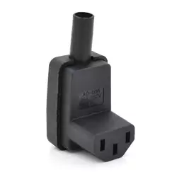 Триконтактний роз'єм IEC320 C13 (кутовий 90°) мама, 250V, 10A, під пайку Q50/500 Триконтактний роз'єм IEC320 C13 (кутовий 90°) мама, 250V, 10A, під пайку Q50/500