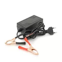 Зарядний пристрій акумуляторів LiFePO4 12V (14.6V),4S,2A, з крокодилами, LED-індикація Зарядний пристрій акумуляторів LiFePO4 12V (14.6V),4S,2A, з крокодилами, LED-індикація