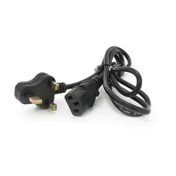 Кабель живлення UK 1.2m, 0.5mm, PC-184/2 CPCS-C13 3 pin (китайський роз'єм), Black, OEM Кабель живлення UK 1.2m, 0.5mm, PC-184/2 CPCS-C13 3 pin (китайський роз'єм), Black, OEM