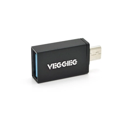 Перехідник VEGGIEG V-OT01 USB2.0(AF) OTG => microUSB(M), Black, Пакет