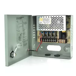 Імпульсний блок живлення 12V-5A / 4CH в боксі з замком перфорований, 4-х канальний, Q30 Імпульсний блок живлення 12V-5A / 4CH в боксі з замком перфорований, 4-х канальний, Q30