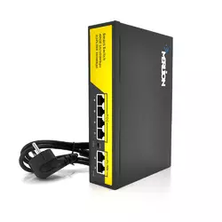 POE комутатор Merlion 4 POE 10/100+2 RJ45 10/100+вбудований блок живлення 52V 1.38A POE комутатор Merlion 4 POE 10/100+2 RJ45 10/100+вбудований блок живлення 52V 1.38A