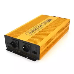 Інвертор напруги Mexxsun MXSPSW-3000, 12V/220V, 3000W з правильною синусоїдою, 2 Shuko, клемні дроти, Q2 Інвертор напруги Mexxsun MXSPSW-3000, 12V/220V, 3000W з правильною синусоїдою, 2 Shuko, клемні дроти, Q2