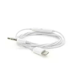 Кабель-перехідник MH021 Jack 3.5mm(M) => Lighting(M), 1м, White, Box Кабель-перехідник MH021 Jack 3.5mm(M) => Lighting(M), 1м, White, Box