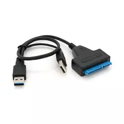 Кабель Usb 3.0 AM + USB 2.0 to SATA black 0.1m для HDD / SSD дисків Кабель Usb 3.0 AM + USB 2.0 to SATA black 0.1m для HDD / SSD дисків