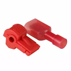 Клеми T-образні обжимні швидкого монтажу, T1+MDFN1.25-250, 105°C, 10A/600V, Red Клеми T-образні обжимні швидкого монтажу, T1+MDFN1.25-250, 105°C, 10A/600V, Red