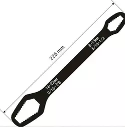 Універсальний ключ Torx 8-22 мм, регульований ключ, що самозатягується, з подвійною головкою, гайковий ключ, Black Універсальний ключ Torx 8-22 мм, регульований ключ, що самозатягується, з подвійною головкою, гайковий ключ, Black