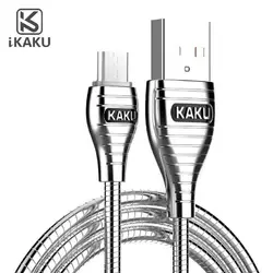 Кабель iKAKU ALLOY series for mirco, Silver, длина 1м, 2.8A, BOX
