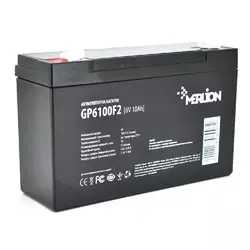 Акумуляторна батарея MERLION AGM GP6100F2 6 V 10Ah ( 150 x 50 x 95 (100) ) Q10/540 Акумуляторна батарея MERLION AGM GP6100F2 6 V 10Ah ( 150 x 50 x 95 (100) ) Q10/540