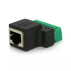 Роз'єм для підключення RJ-45(F) (8 контактів) з клемами під кабель Q100 Роз'єм для підключення RJ-45(F) (8 контактів) з клемами під кабель Q100
