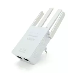 Підсилювач WiFi сигналу з 4-ма антенами LV-WR02EQ, живлення 220V, 300Mbps, IEEE 802.11b/g/n, 2.4-2.4835GHz, BOX