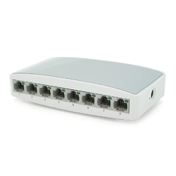Комутатор Ethernet ONV-H1008S у пластиковому корпусі, 8*100Мб портів, 5В 1Ач, 140х78х32
