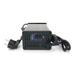 Зарядний пристрій Jinyi для акумуляторів LiFePo4 72V(87,6V),24S,18A,штекер Triangle plug (T-tipe/IEC/C13 N+L-), з індикацією,BOX Зарядний пристрій Jinyi для акумуляторів LiFePo4 72V(87,6V),24S,18A,штекер Triangle plug (T-tipe/IEC/C13 N+L-), з індикацією,BOX