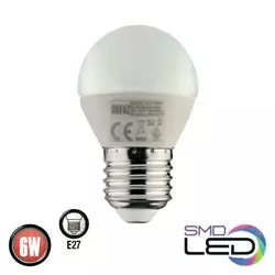 Лампа шарік ELITE SMD LED 6W 6400K Е27 480Lm 175-250V Лампа шарік ELITE SMD LED 6W 6400K Е27 480Lm 175-250V