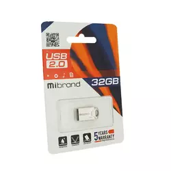 Флеш-накопичувач Mibrand Hawk, USB 2.0, 32GB, Metal Design, Blister