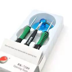 Набір інструментів BAKKU BK-7289-A для iPhone (+1.3, зірка 0.8, пінцет прямий, присоска), Blister-box Набір інструментів BAKKU BK-7289-A для iPhone (+1.3, зірка 0.8, пінцет прямий, присоска), Blister-box