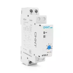 Реле часу CHINT NTE8A120S, на DIN-рейку, затримка відключення-12с-120с, Ue/le: AC-15 240В/0,75А, -5°С~+40°С, 93х66,5х18,5 мм Реле часу CHINT NTE8A120S, на DIN-рейку, затримка відключення-12с-120с, Ue/le: AC-15 240В/0,75А, -5°С~+40°С, 93х66,5х18,5 мм