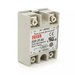 Твердотельне реле Fotek SSR-25AA 25А 24-380В AC Твердотельне реле Fotek SSR-25AA 25А 24-380В AC
