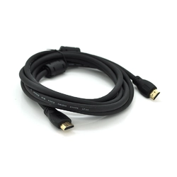 Кабель Ritar PL-HD347 HDMI-HDMI 19+1, Ultra HD 4Kx2K, 2160P, 1.0m, v2,0, OD-6.0mm, з фільтром, круглий Black, коннектор Gold, Пакет, Q250