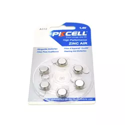 Батарейка повітряно цинкова PKCELL 1.4V ZA13, 6 штук у блістері, ціна за блістер, Q Батарейка повітряно цинкова PKCELL 1.4V ZA13, 6 штук у блістері, ціна за блістер, Q