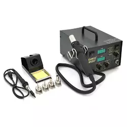 Паяльна станція BAKKU BK852D+ компресорна, цифрова індикація, фен, паяльник (325*275*202) 4,46 кг Паяльна станція BAKKU BK852D+ компресорна, цифрова індикація, фен, паяльник (325*275*202) 4,46 кг