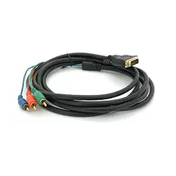 Кабель DVI (тато)-3RCA (тато), 3m, 2 ферит, Black, ОЕМ Кабель DVI (тато)-3RCA (тато), 3m, 2 ферит, Black, ОЕМ