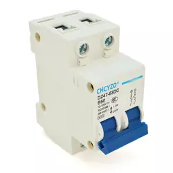 Автоматичний вимикач постійного струму CHCYZO DZ47-63DC-B50, 2P, 50A, 12-125V Автоматичний вимикач постійного струму CHCYZO DZ47-63DC-B50, 2P, 50A, 12-125V