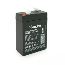 Акумуляторна батарея MERLION AGM GP628F1 6 V 2,8Ah ( 67 x 35 x 100 (105) ) Q20 Акумуляторна батарея MERLION AGM GP628F1 6 V 2,8Ah ( 67 x 35 x 100 (105) ) Q20