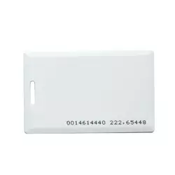Безконтактна картка ID Em-Marine 125 КГц (TK4100), товщина 1.6 мм. Колір білий. З прорізом