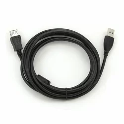 Подовжувач USB 2.0 AM / AF, 1,0m, 1 ферит, чорний, Пакет Q500
