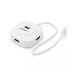 Хаб VEGGIEG V-C242 Type-C, 4 порти USB 2.0, 20 см,  White, Box Хаб VEGGIEG V-C242 Type-C, 4 порти USB 2.0, 20 см,  White, Box