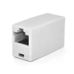 З'єднувач RJ45 8P8C мама/мама RJ45 для з'єднання кабелю, білий, Q100 З'єднувач RJ45 8P8C мама/мама RJ45 для з'єднання кабелю, білий, Q100