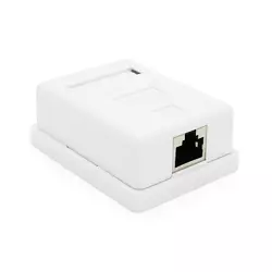 Розетка RITAR FTP 8P8C RJ45 1 порт Cat-6,  накладна біла Q500 Розетка RITAR FTP 8P8C RJ45 1 порт Cat-6,  накладна біла Q500