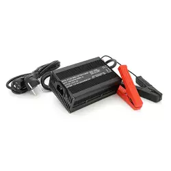Зарядний пристрій для акумуляторів AGM 24V, 10A, крокодили,135x90x50mm Зарядний пристрій для акумуляторів AGM 24V, 10A, крокодили,135x90x50mm