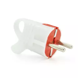 Вилка з заземленням кутова, 16A 250V A112, White, Q20 Вилка з заземленням кутова, 16A 250V A112, White, Q20