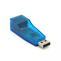 Контролер USB 2.0 to Ethernet - Мережевий адаптер 10/100Mbps, Blue, BOX Контролер USB 2.0 to Ethernet - Мережевий адаптер 10/100Mbps, Blue, BOX