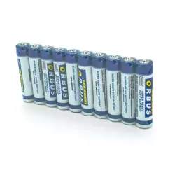 Батарейка сольова Orbus Zinc Carbon 1.5V AAA/LR03, 10 штуки shrink